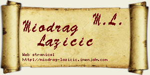 Miodrag Lazičić vizit kartica